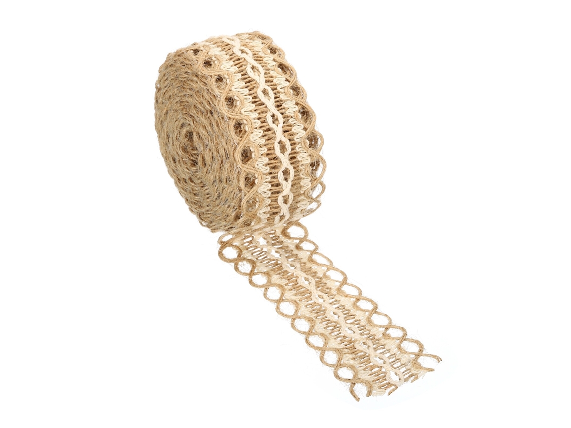 Fita de Tecido de Juta Natural com 1,5 de Largura e 11 Jardas para Artesanato SUNNY SPACES