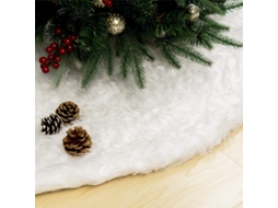 Capa de Árvore de Natal Branca de Pelúcia TRUYUETY