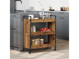 Vidaxl Carrinho De Cozinha Madeira Antiga 70 X 30 X 82 Cm