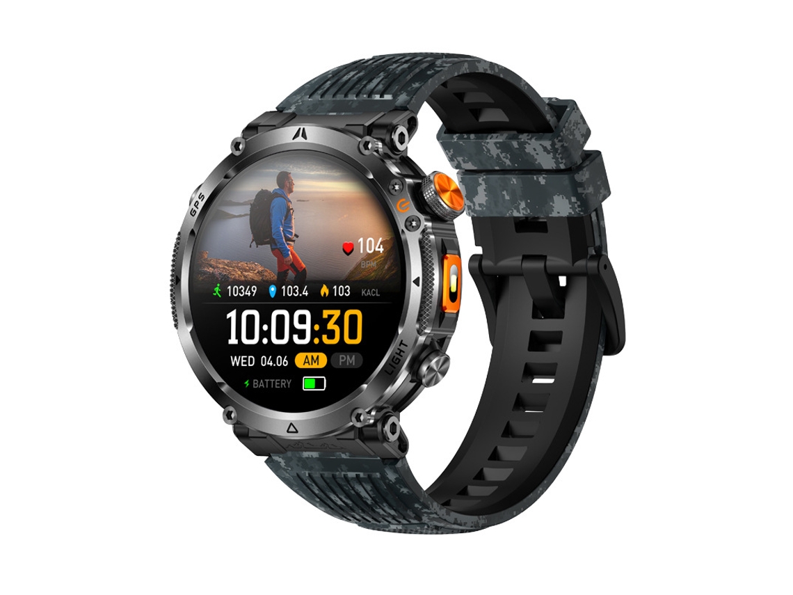 Smartwatch (camuflado) Com Chamadas Bluetooth, Posicionamento Gps, Monitoramento De Frequência Cardíaca E Oxigenação Sanguínea.