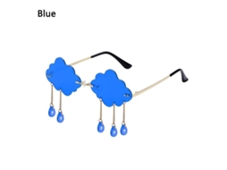2026-gafas De Sol Retro Sin Marco Nube Con Tassel Diamante Uv400 Moda Mujer Hombre Vintage A-blue