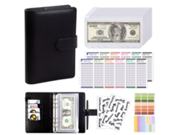 A6 Macaron Pu Leather Binder Cash Envelope Budget Notebook Household Ledger Money Saving Organizer With Zipper Pouch