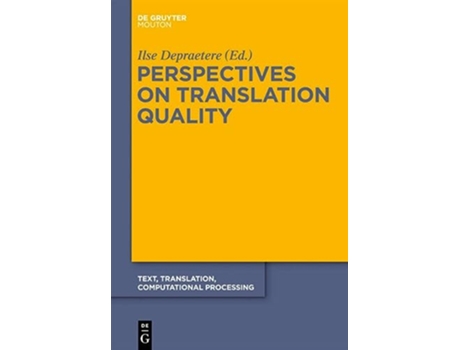 Livro TRANSLATION QUALITY DEPRAETERE TTCP 9 Text Translation Computational Processing 9 de Ilse Depraetere (Inglês - Capa Dura)