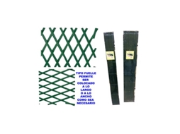 Treliça de bambu, treliça extensível de PVC, verde, 300 x 100 cm Scoa