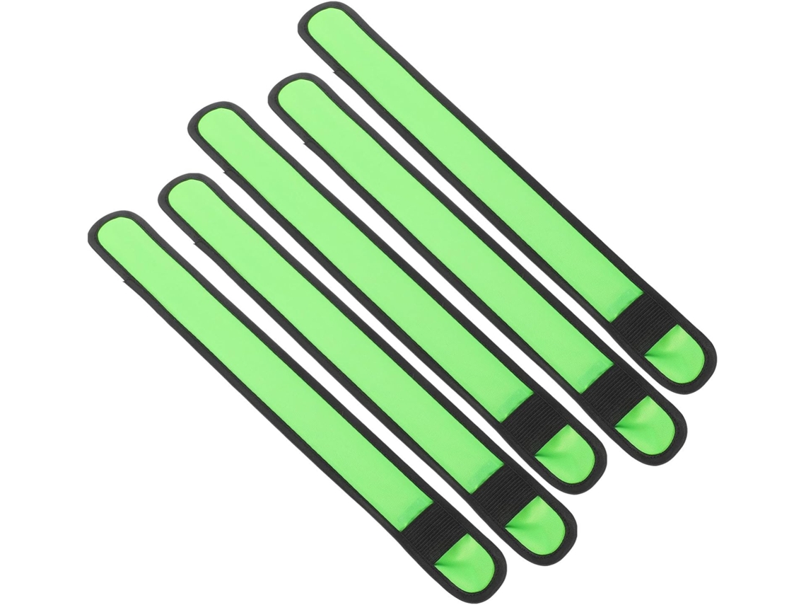 Toddmomy 5 Pulseiras LED Verdes para Atividades ao Ar Livre, Tamanho Ajustável e Material em Tecido para Maior Conforto