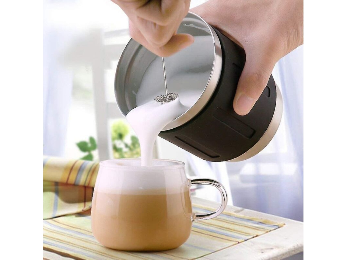 Espumador De Leite Portátil E Misturador Bebidas, Acessórios Elétricos Em Aço Inoxidável - Manual Para Café, Matcha Latte.