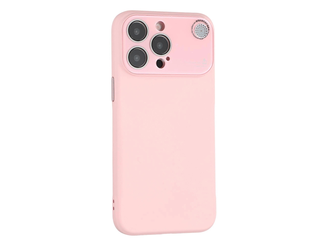 Capa Para Iphone 15 Pro Com Janela Grande Para Câmera E Aromaterapia Em Silicone Líquido, Rosa