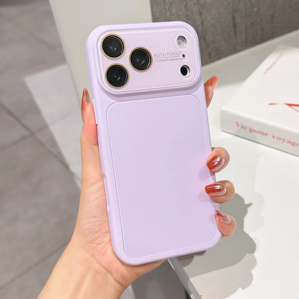 (roxo Claro, Iphone 16 Pro Max) Capa Protetora Deslizante Com Suporte De Anel Para Lente Da Câmera E Suporte Magnético Para Carro.