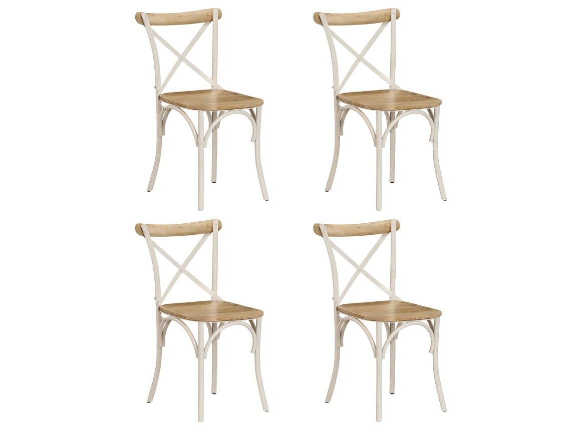 Cross Chair, Cross Chairs Vidaxl Branco Madeira (n/a)