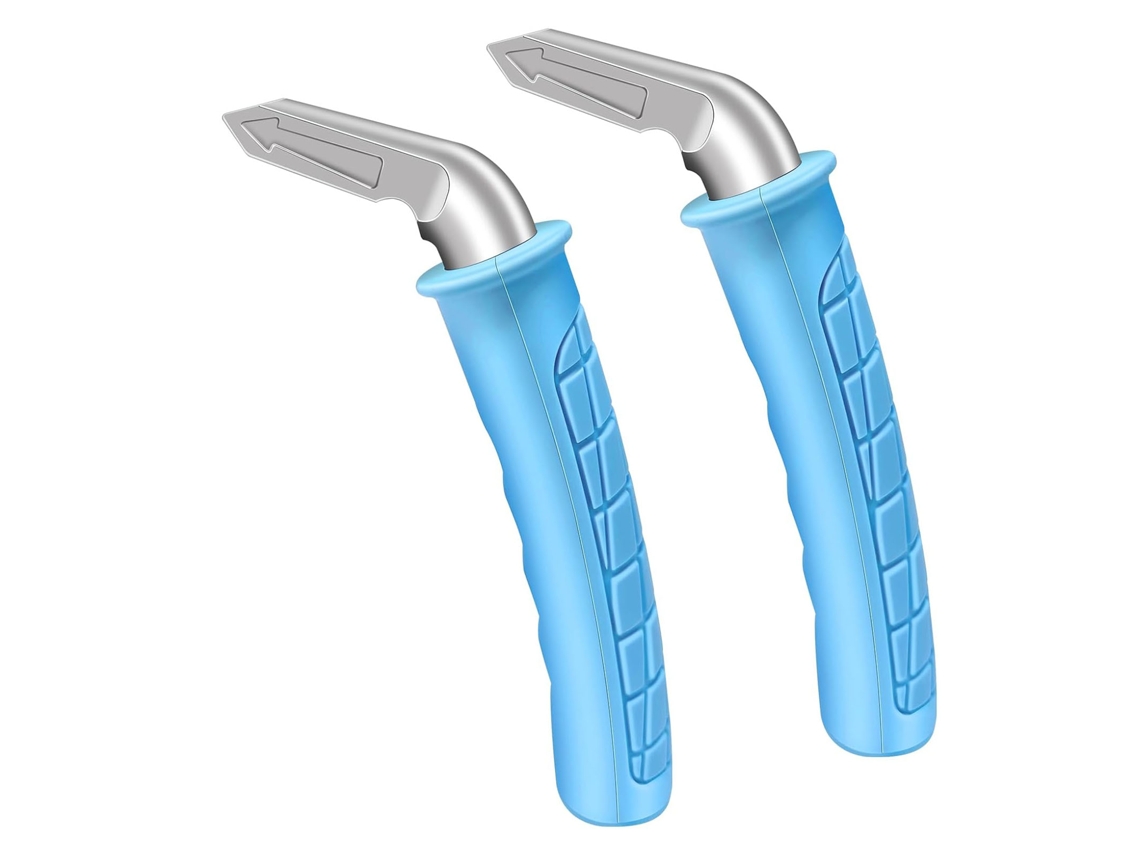 2pcs Manija De Puerta De Coche Portátil Soporte Para Ancianos Asistencia Al Sentarse Y Levantarse 450lb Azul