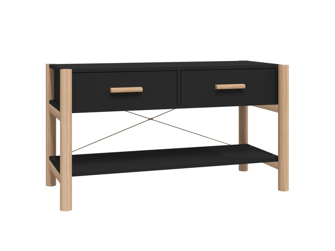 Tv Cabinet, Tv Cabinets Vidaxl Preto Madeira Processada (n/a)