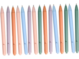 Conjunto De 15 Canetas Esferográficas Stobok Em Abs Com Design