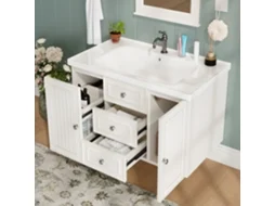 Móvel Banheiro Base 3 Gavetas Suspenso Branco 78.5x46x46.8cm VELTRIX