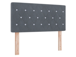 Conjunto 1 Cabeceira Estofada Vidaxl Cinzento Veludo (90 Cm)