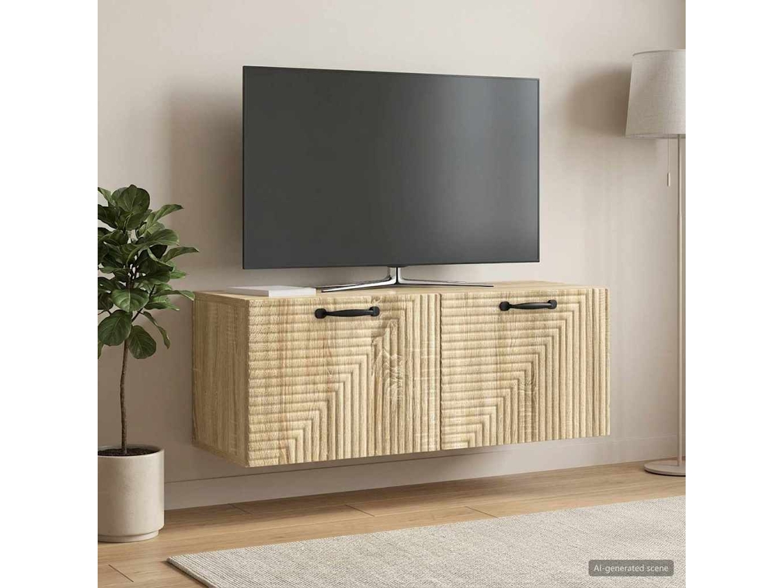 Vidaxl Gabinete De Tv De Parede Carvalho Sonoma 78,5 X 31 X 30 Cm