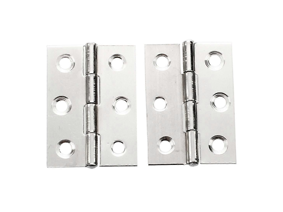 2 Dobradiças Para Porta De Armário Em Aço Inoxidável, 2 Polegadas (4,4x3,1cm)