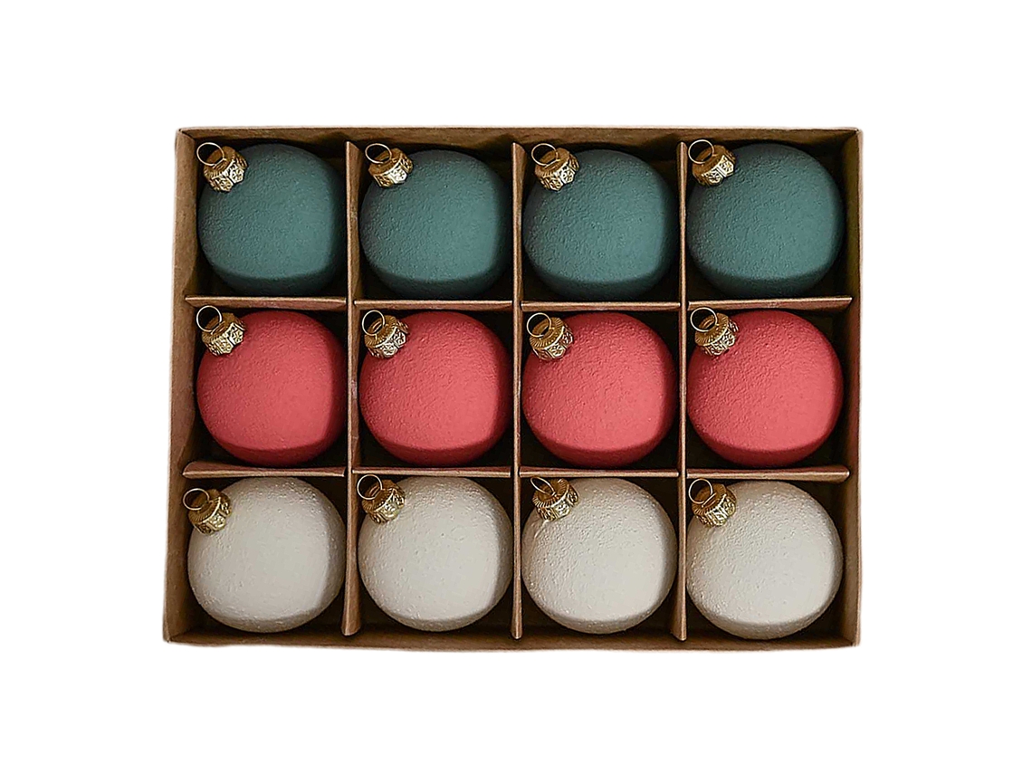 Conjunto de 12 Bolas de Natal Coloridas LAXISCREED