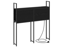 Conjunto 1 Cabeceira De Armazenamento Vidaxl Preto Derivados De Madeira (98 Cm)
