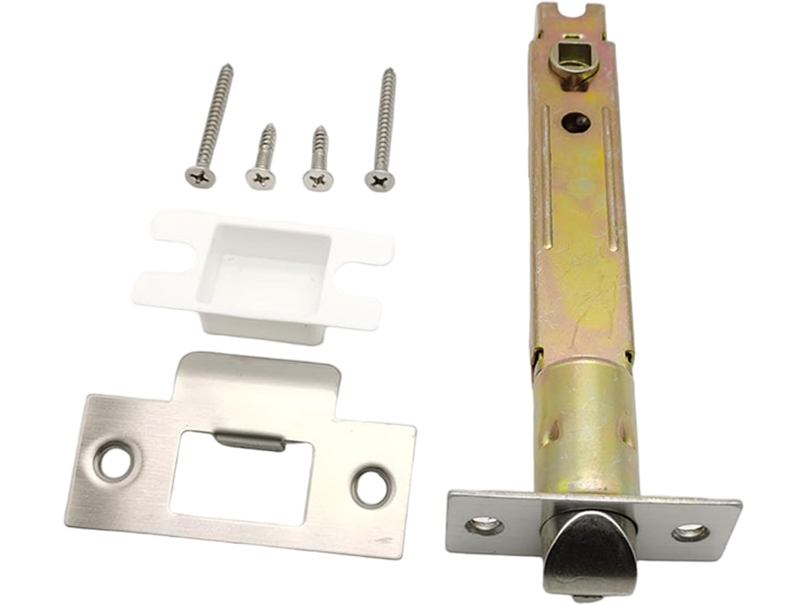 Fechadura De Porta Metálica Com Recuo 5 Polegadas, Interface Quadrada De 5 16com Placa Frontal Canto Quadrado, Casa