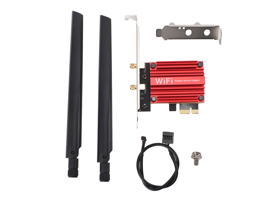 Placa De Rede Sem Fio Pcie Wi-fi 6 (ax210) 5374mbps, 3 Bandas, Bluetooth 5.3.