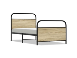 Bed Frame, Bed Frames Vidaxl Marrom Madeira Processada (100 X 200 Cm)