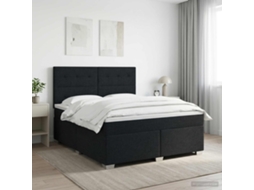 Vidaxl Cama Box Spring Com Colchão Preto 160 X 200 Cm Tecido