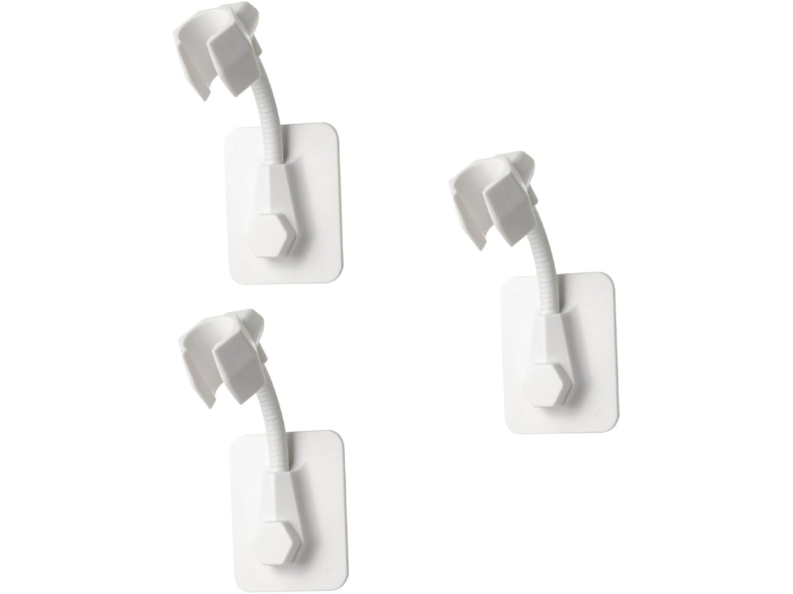 Suporte De Parede Ajustável De Plástico Com 6 Peças Para Chuveiro, Sem Necessidade De Furar.