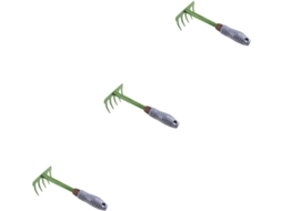 Conjunto De 3 Peças De Ferramentas De Jardinagem, Incluindo Ancinho, Garfo De Jardinagem E Outras Ferramentas Para Jardinagem.