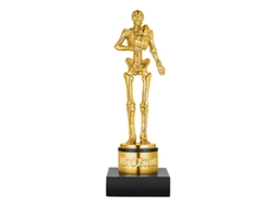 1pcs Troféu Esqueleto Dourado Allinless