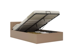 Bed Frame, Bed Frames Vidaxl Marrom Couro Artificial (140 X 200 Cm)