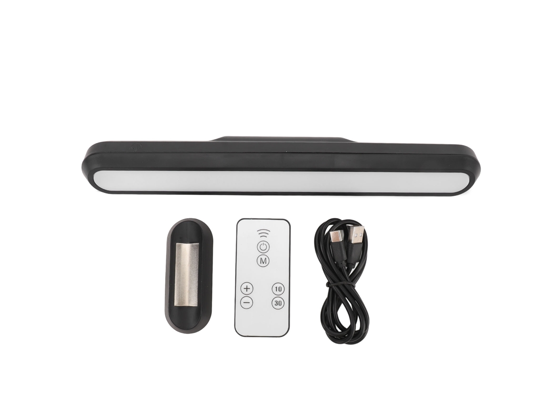Barra de luz LED magnética com controle remoto, 3000K-6000K, regulável, USB, para mesa ou armário | S/MARCA