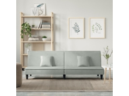Vidaxl Sofá-cama Veludo Cinzento-claro