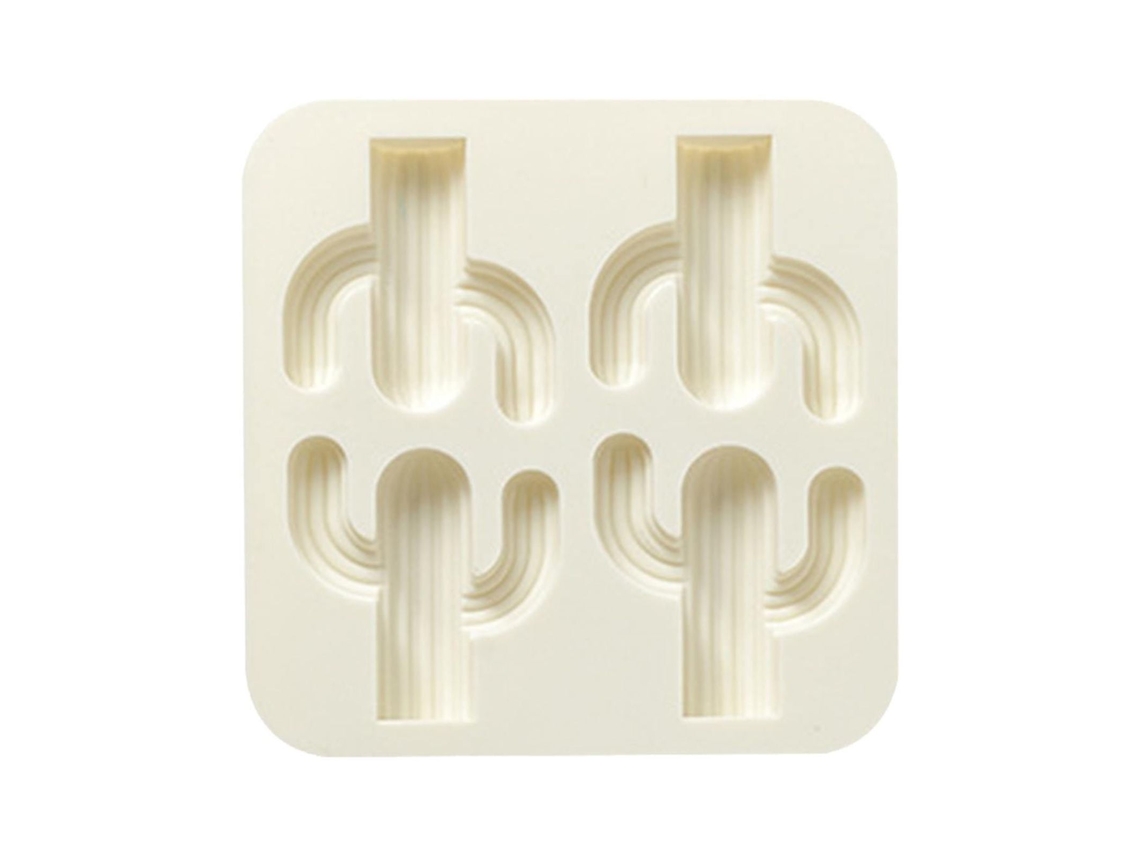 Moldes de silicone em formato de cacto