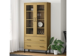Vidaxl Estante C/ Pernas Metal 85x35x172,5 Cm Madeira Oslo Castanho