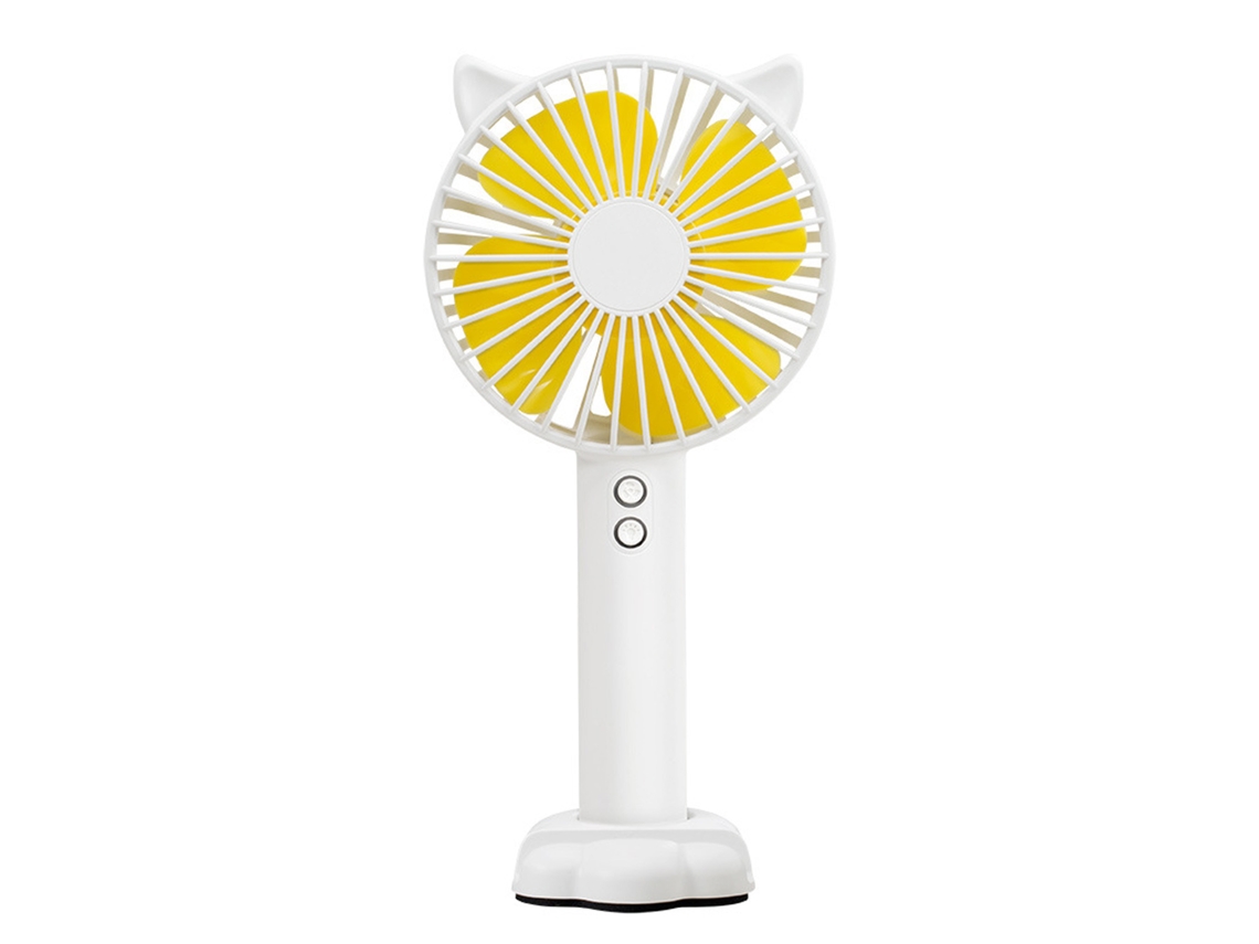Ventilador Portátil Luz Noturna Suporte Telefone Branco