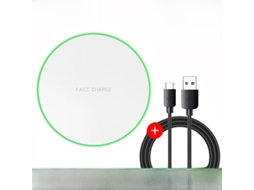 Carregador Sem Fio (com Fio Branco) De 50 W Com Indicador De Carregamento E Led, Interface Tipo C.