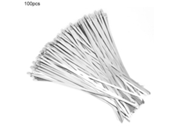 100 Peças De Cinta Metálica De Acero Inoxidable Auto-bloqueante 4.6*250mm Para Cabo