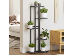 Vidaxl Suporte De Vasos C/ 5 Prateleiras 43x22x98 Cm Metal Preto