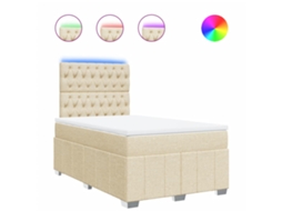Box Spring Bed, Box Spring Beds Vidaxl Creme Tecido (120 X 190 Cm)