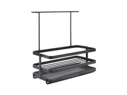 METALTEX Tokyo Lava Organizador Fregadero Con Barra. Acabado Touch Therm. Color Negro