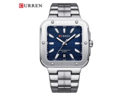 Relógio Masculino MDUG com Pulseira de Aço À Prova D'água, Mostrador Quadrado, Grande Face, Calendário