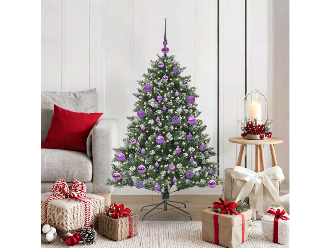 Vidaxl Árvore De Natal Artificial Verde 120 Cm Pvc, Plástico E Aço