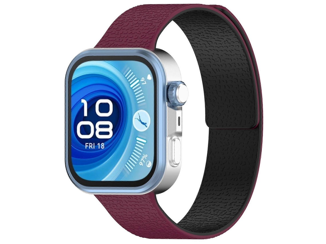 Pulseira De Silicone Magnético Macio Com Textura De Lichia Para Huawei Watch Fit4 / Fit4 Pro / Fit3
