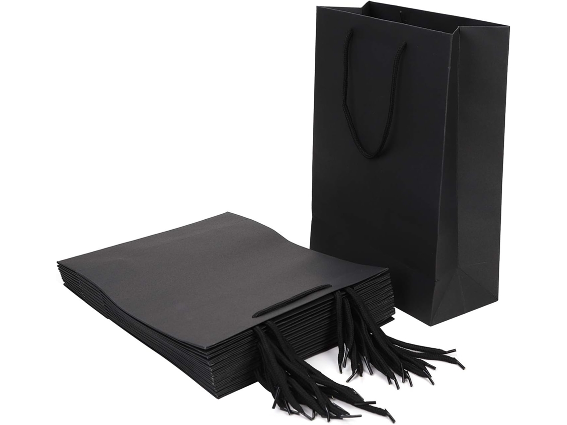 Conjunto de 10 Sacolas de Papel Kraft Grandes para Presentes de Natal, Ideais para Levar na Bolsa BRILVIBERA