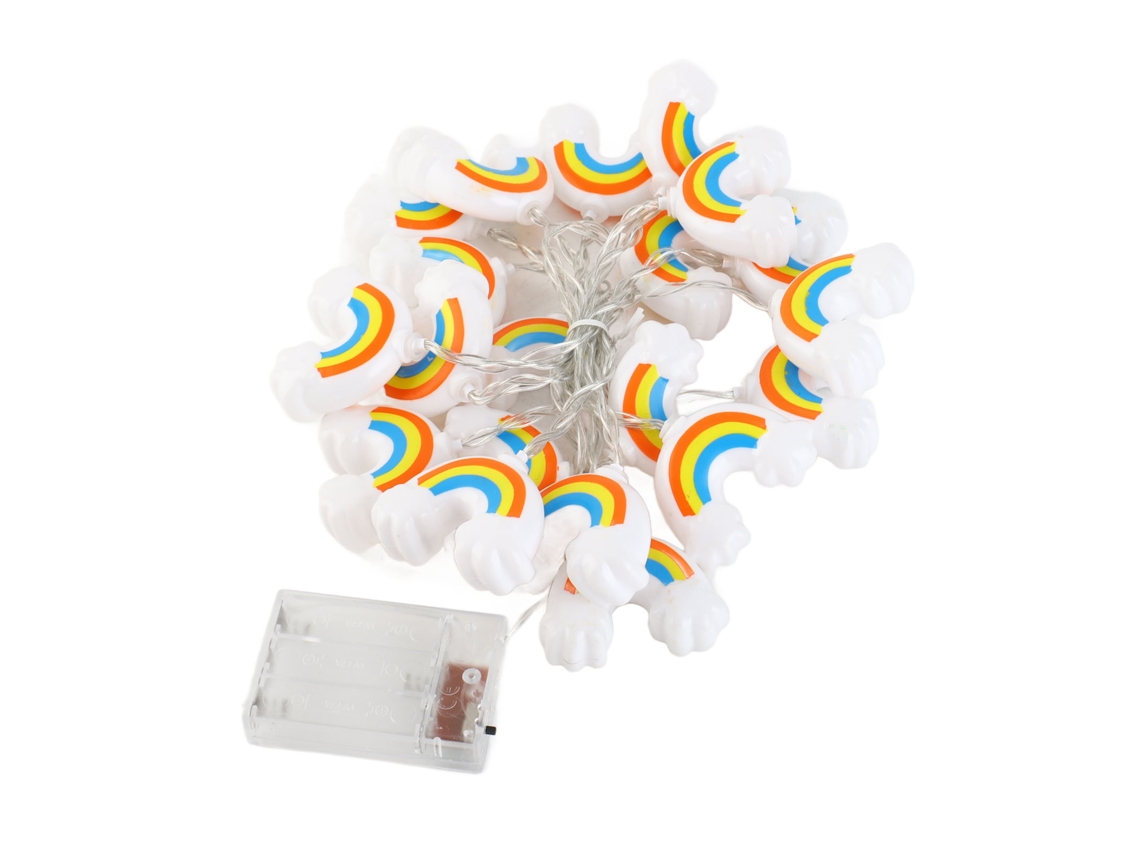 Luzes de Fio Arco-íris LED 3m/9.8ft 20LED Decorativas para Festas e Casa | S/MARCA