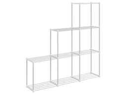 Prateleira Tubular Branca 129 X 27 X 132 Cm Alumínio MAISON EXCLUSIVE