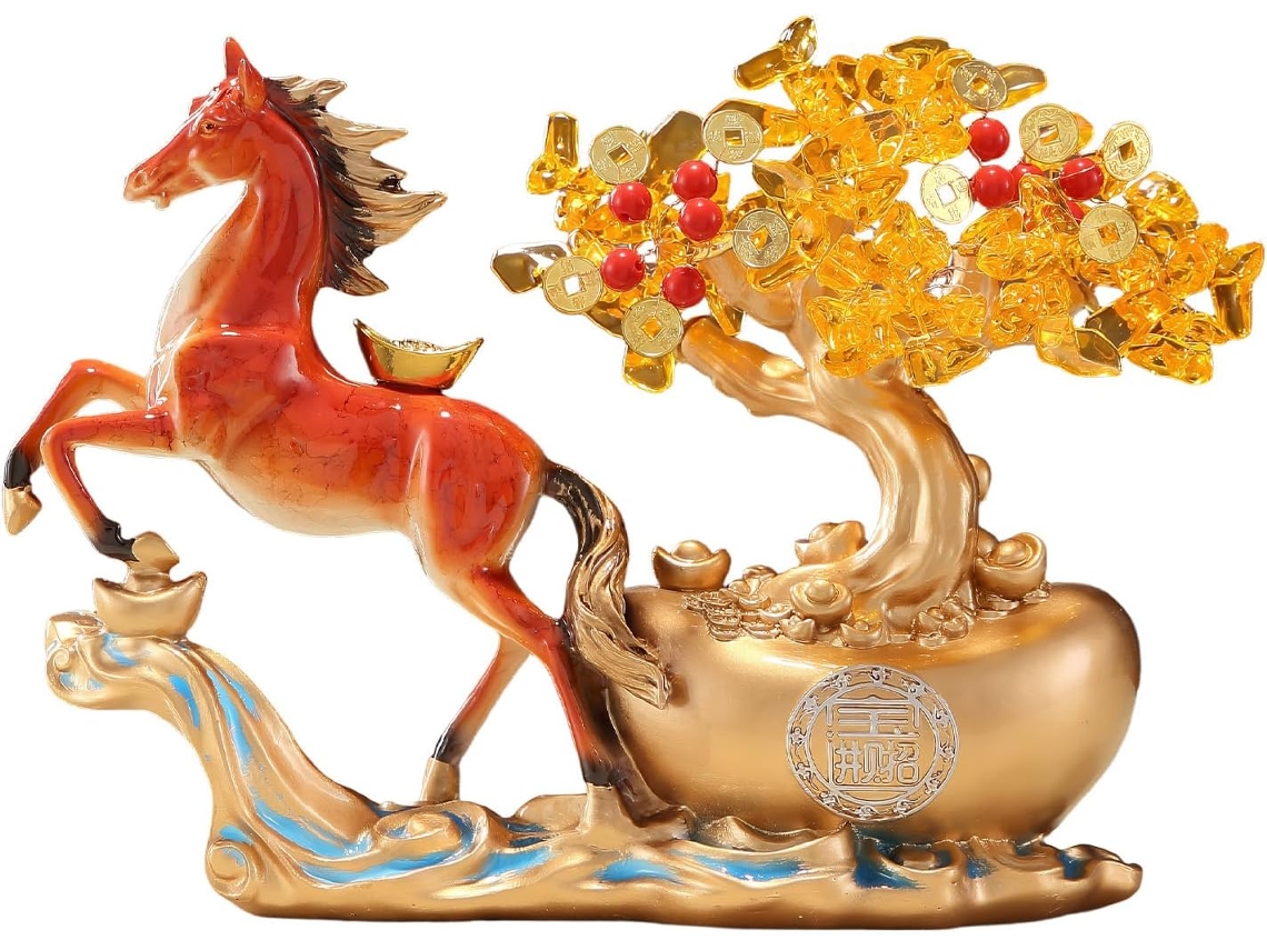 Estatuetas De Cavalos Árvore Da Prosperidade |