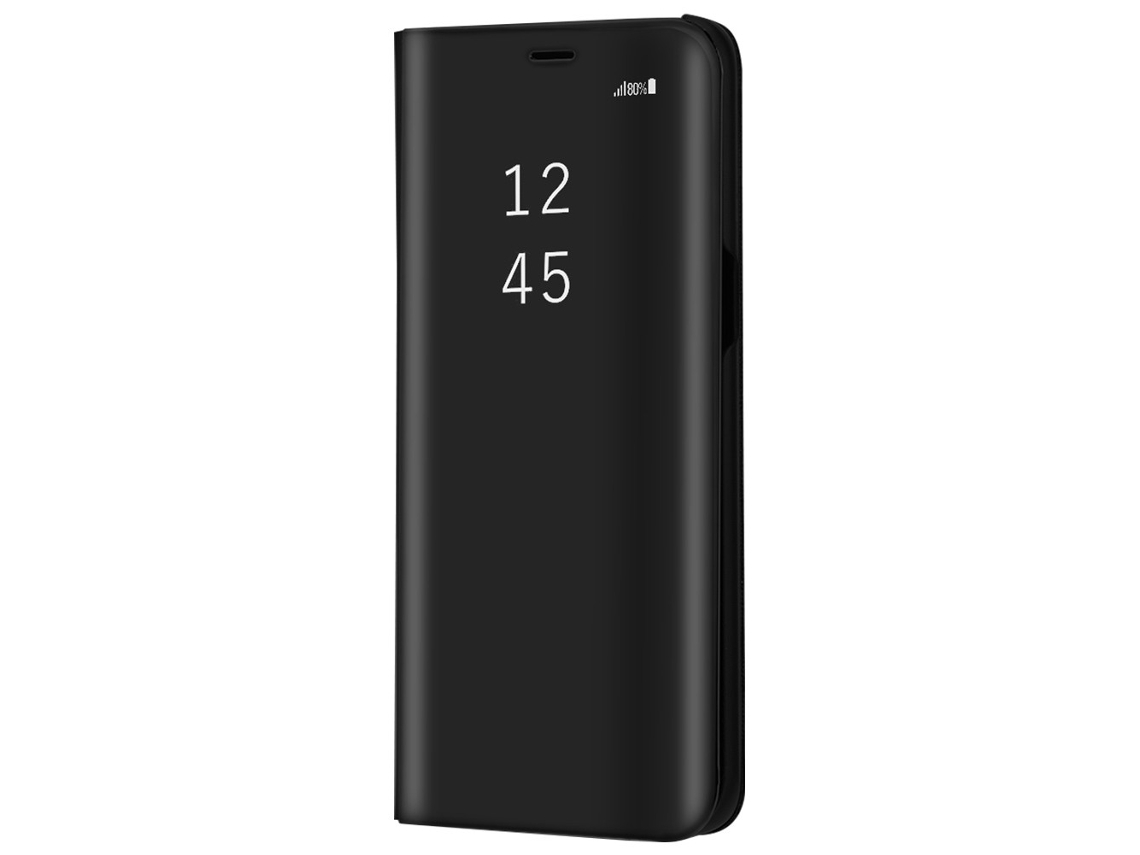 Capa de Telefone Samsung S8 com flip espelhado EOOCOO preto