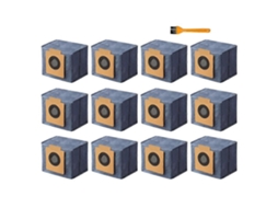 Kit Com 12 Sacos De Pó Para Aspirador Robô Eufy X10 Pro Omni E X8 Pro Com Estação De Esvaziamento Automático, Incluindo 1 Escova Laranja._ozo