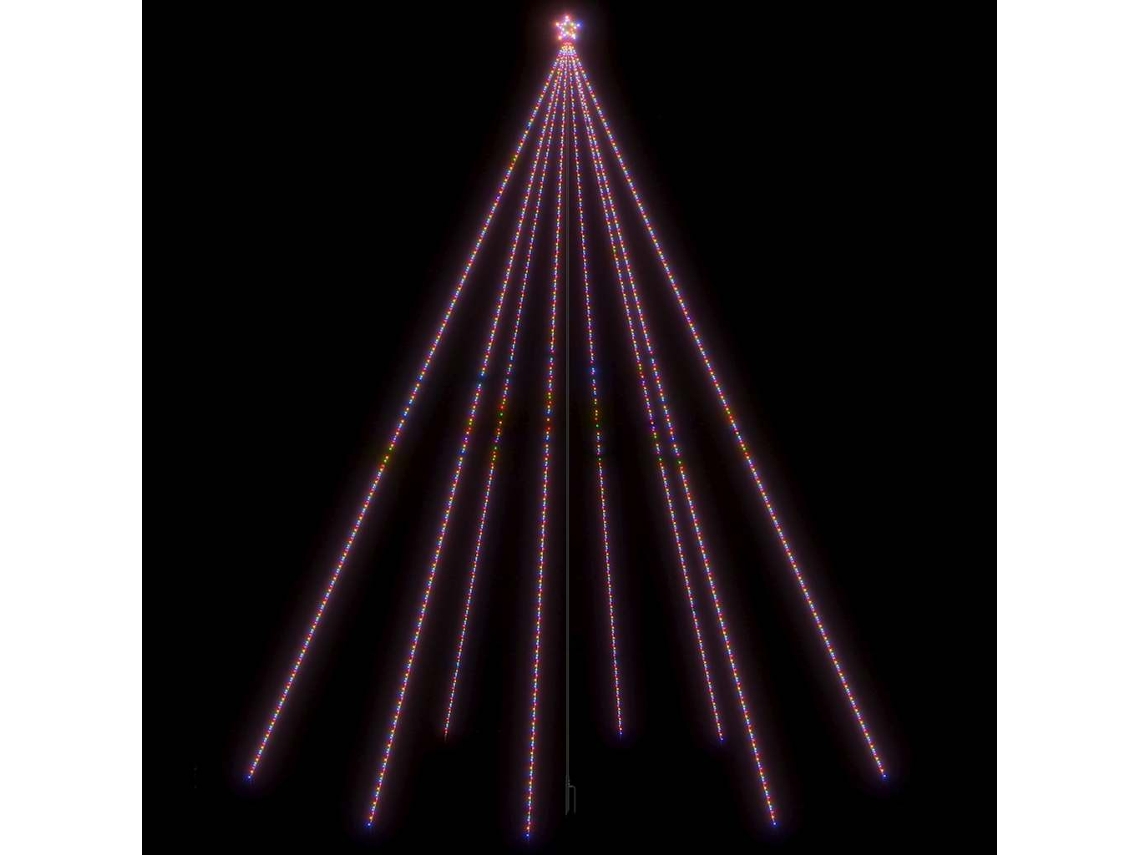 Conjunto 1 Árvore De Natal Led Vidaxl Multicolor Ferro